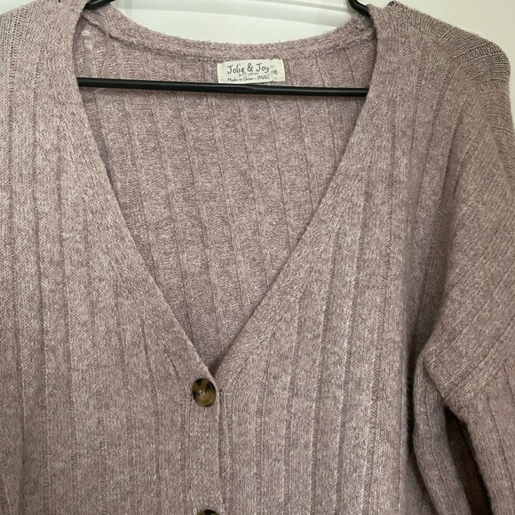 Pink Ribbed Cardigan - Picture 2 of 4